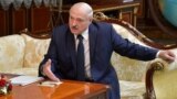 BELARUS -- Belarusian President Alyaksandr Lukashenka attends a meeting with Russian Prime Minister in Minsk, September 3, 2020