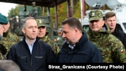 Министр внутренних дел Польши Марцин Кервиньский на польско-белорусской границе