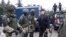 Belarus -- Lukashenka with riot police
