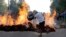 KYRGYZSTAN -- Clashes as government forces move to arrest ex president Atambaev. August 9, 2019.