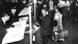 USA -- Immigrant Inspection in Great Hall-Ellis Island
