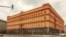 Lubyanka is headquarters of FSB (KGB) and affiliated prison on Lubyanka Square in Meshchansky District of Moscow, Russia - 30.03.2019. It is large Neo-Baroque building with facade of yellow brick.