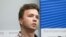 Roman Protasevich at the briefing of the Foreign Ministry on the landing of Ryanair.