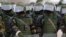 Учения по пресечению массовых беспорядков после футбольного матча в Новосибирске (архивное фото, 30 ноября 2016 года)