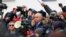 RUSSIA -- Vice-Governor of Kemerovo region Sergei Tsivilyov addresses residents of the West Siberian city of Kemerovo gathered on the central square of Kemerovo, March 27, 2018